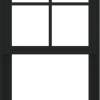 WDMA 24x48 (23.5 x 47.5 inch) Vinyl uPVC Black Single Hung Double Hung Window with Prairie Grids Interior