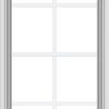 WDMA 24x48 (23.5 x 47.5 inch) White uPVC Vinyl Push out Awning Window with Colonial Grids Interior