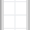 WDMA 24x48 (23.5 x 47.5 inch) White uPVC Vinyl Push out Awning Window with Colonial Grids Exterior
