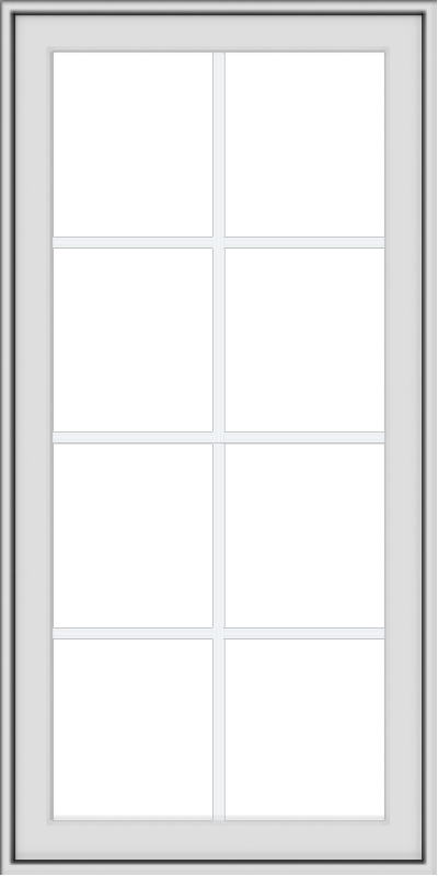 WDMA 24x48 (23.5 x 47.5 inch) White uPVC Vinyl Push out Awning Window with Colonial Grids Exterior