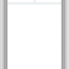 WDMA 24x48 (23.5 x 47.5 inch) White uPVC Vinyl Push out Awning Window with Fractional Grilles