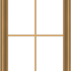 WDMA 24x54 (23.5 x 53.5 inch) Pine Wood Dark Grey Aluminum Crank out Casement Window with Colonial Grids