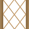 WDMA 24x54 (23.5 x 53.5 inch) Pine Wood Dark Grey Aluminum Crank out Casement Window without Grids with Diamond Grills