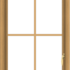 WDMA 24x54 (23.5 x 53.5 inch) Pine Wood Light Grey Aluminum push out Casement Window with Colonial Grids