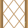 WDMA 24x54 (23.5 x 53.5 inch) Pine Wood Light Grey Aluminum push out Casement Window without Grids with Diamond Grills