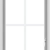WDMA 24x54 (23.5 x 53.5 inch) uPVC Vinyl White push out Casement Window with Colonial Grids