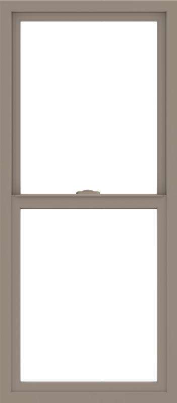 WDMA 24x54 (23.5 x 53.5 inch) Vinyl uPVC Brown Single Hung Double Hung Window without Grids Interior