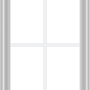 WDMA 24x54 (23.5 x 53.5 inch) White Vinyl uPVC Crank out Casement Window with Colonial Grids