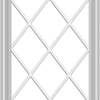 WDMA 24x54 (23.5 x 53.5 inch) White Vinyl uPVC Crank out Casement Window without Grids with Diamond Grills