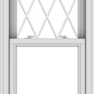 WDMA 24x57 (23.5 x 56.5 inch)  Aluminum Single Double Hung Window with Diamond Grids