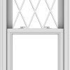 WDMA 24x60 (23.5 x 59.5 inch)  Aluminum Single Double Hung Window with Diamond Grids