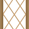 WDMA 24x60 (23.5 x 59.5 inch) Pine Wood Dark Grey Aluminum Crank out Casement Window without Grids with Diamond Grills