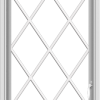 WDMA 24x60 (23.5 x 59.5 inch) White Vinyl uPVC Push out Casement Window without Grids with Diamond Grills