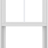 WDMA 24x60 (23.5 x 59.5 inch) Vinyl uPVC White Single Hung Double Hung Window with Top Colonial Grids Exterior