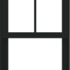 WDMA 24x60 (23.5 x 59.5 inch) Vinyl uPVC Black Single Hung Double Hung Window with Prairie Grids Interior