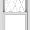 WDMA 24x61 (23.5 x 60.5 inch)  Aluminum Single Double Hung Window with Diamond Grids