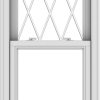 WDMA 24x66 (23.5 x 65.5 inch)  Aluminum Single Double Hung Window with Diamond Grids