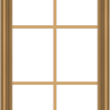 WDMA 24x66 (23.5 x 65.5 inch) Pine Wood Dark Grey Aluminum Crank out Casement Window with Colonial Grids