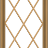 WDMA 24x66 (23.5 x 65.5 inch) Pine Wood Dark Grey Aluminum Crank out Casement Window without Grids with Diamond Grills