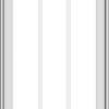 WDMA 24x66 (23.5 x 65.5 inch) White Vinyl uPVC Push out Casement Window with Prairie Grilles