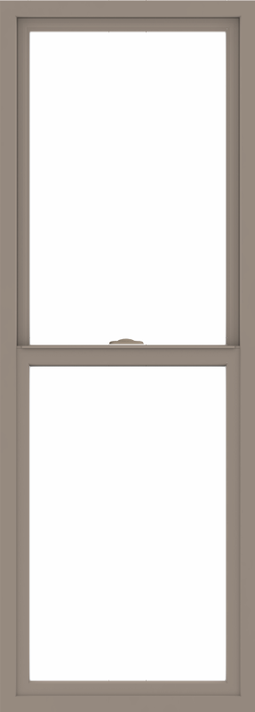WDMA 24x66 (23.5 x 65.5 inch) Vinyl uPVC Brown Single Hung Double Hung Window without Grids Interior