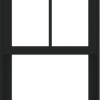 WDMA 24x66 (23.5 x 65.5 inch) Vinyl uPVC Black Single Hung Double Hung Window with Prairie Grids Interior