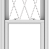 WDMA 24x72 (23.5 x 71.5 inch)  Aluminum Single Double Hung Window with Diamond Grids