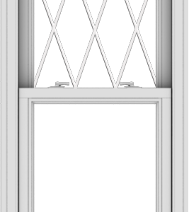 WDMA 24x72 (23.5 x 71.5 inch)  Aluminum Single Double Hung Window with Diamond Grids
