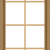 WDMA 24x72 (23.5 x 71.5 inch) Pine Wood Dark Grey Aluminum Crank out Casement Window with Colonial Grids