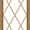 WDMA 24x72 (23.5 x 71.5 inch) Pine Wood Dark Grey Aluminum Crank out Casement Window without Grids with Diamond Grills