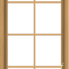 WDMA 24x72 (23.5 x 71.5 inch) Pine Wood Light Grey Aluminum Push out Casement Window with Colonial Grids