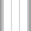 WDMA 24x72 (23.5 x 71.5 inch) Pine Wood Light Grey Aluminum Push out Casement Window with Prairie Grilles