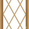 WDMA 24x72 (23.5 x 71.5 inch) Pine Wood Light Grey Aluminum Push out Casement Window without Grids with Diamond Grills
