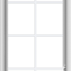 WDMA 24x72 (23.5 x 71.5 inch) White Vinyl uPVC Push out Casement Window with Colonial Grids