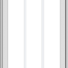 WDMA 24x72 (23.5 x 71.5 inch) White Vinyl uPVC Push out Casement Window with Prairie Grilles