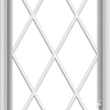WDMA 24x72 (23.5 x 71.5 inch) White Vinyl uPVC Push out Casement Window without Grids with Diamond Grills