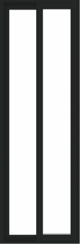 WDMA 24x72 (23.5 x 71.5 inch) Vinyl uPVC Black Slide Window without Grids Exterior