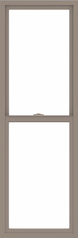 WDMA 24x72 (23.5 x 71.5 inch) Vinyl uPVC Brown Single Hung Double Hung Window without Grids Interior
