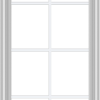 WDMA 24x72 (23.5 x 71.5 inch) White Vinyl uPVC Crank out Casement Window with Colonial Grids