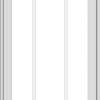 WDMA 24x72 (23.5 x 71.5 inch) White Vinyl uPVC Crank out Casement Window with Prairie Grilles