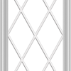 WDMA 24x72 (23.5 x 71.5 inch) White Vinyl uPVC Crank out Casement Window without Grids with Diamond Grills
