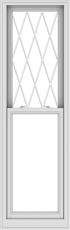 WDMA 24x78 (23.5 x 77.5 inch)  Aluminum Single Double Hung Window with Diamond Grids