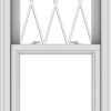 WDMA 24x84 (23.5 x 83.5 inch)  Aluminum Single Double Hung Window with Diamond Grids
