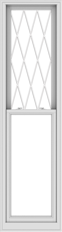 WDMA 24x90 (23.5 x 89.5 inch)  Aluminum Single Double Hung Window with Diamond Grids