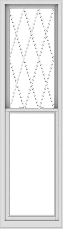 WDMA 28x102 (27.5 x 101.5 inch)  Aluminum Single Double Hung Window with Diamond Grids