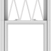 WDMA 28x120 (27.5 x 119.5 inch)  Aluminum Single Double Hung Window with Diamond Grids