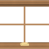 WDMA 28x20 (27.5 x 19.5 inch) Oak Wood Dark Brown Bronze Aluminum Crank out Awning Window with Colonial Grids Interior