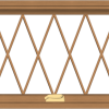 WDMA 28x20 (27.5 x 19.5 inch) Oak Wood Dark Brown Bronze Aluminum Crank out Awning Window without Grids with Diamond Grills
