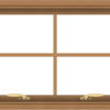 WDMA 28x20 (27.5 x 19.5 inch) Oak Wood Green Aluminum Push out Awning Window with Colonial Grids Interior
