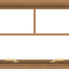 WDMA 28x20 (27.5 x 19.5 inch) Oak Wood Green Aluminum Push out Awning Window with Fractional Grilles